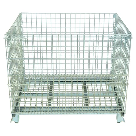 Vestil Collapsible Bulk Container 40 in L, 32 in W, 34 in H, Steel VWIRE-40H